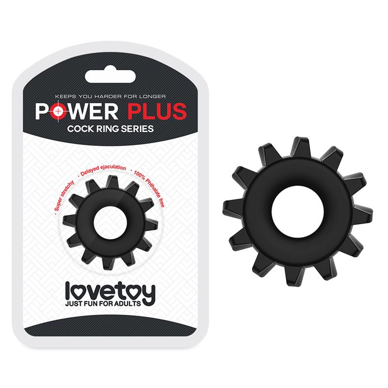 LOVETOY - ANILLO PARA EL PENE POWER PLUS NEGRO