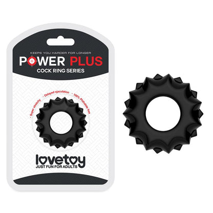 LOVETOY - ANILLO PARA EL PENE POWER PLUS NEGRO