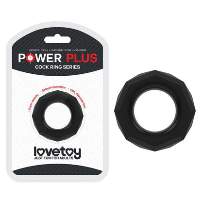LOVETOY - ANILLO PARA EL PENE POWER PLUS NEGRO