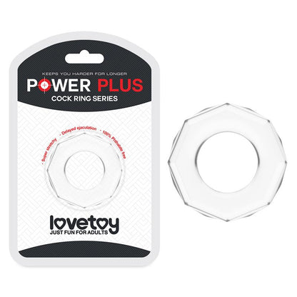 LOVETOY - ANILLO PARA EL PENE POWER PLUS TRANSPARENTE