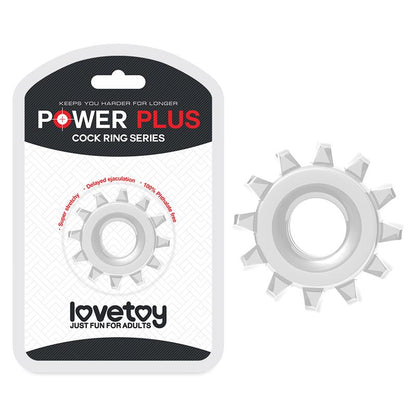 LOVETOY - ANILLO PARA EL PENE POWER PLUS TRANSPARENTE