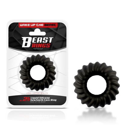 BEAST RINGS - ANILLO PARA EL PENE SAWTOOTH SILICONA LÍQUIDA 25 MM