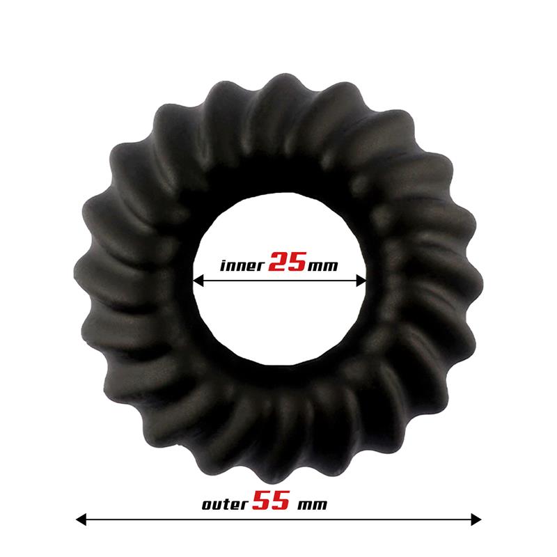 BEAST RINGS - ANILLO PARA EL PENE SAWTOOTH SILICONA LÍQUIDA 25 MM