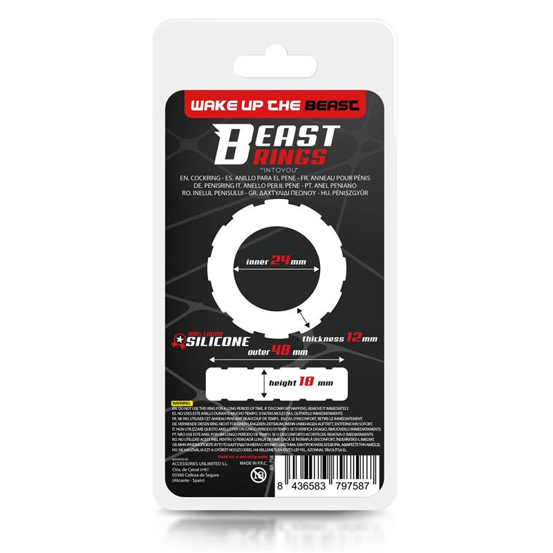 BEAST RINGS - ANILLO PARA EL PENE SILICONA LÍQUIDA 2.4 CM
