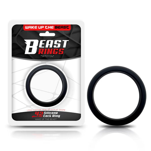 BEAST RINGS - ANILLO PARA EL PENE SILICONA SÓLIDA 4.2 CM NEGRO