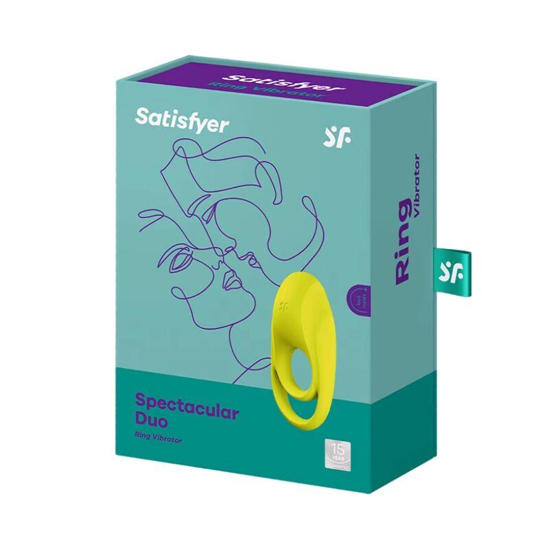 SATISFYER - ANILLO PARA EL PENE SPECTACULAR DUO AMARILLO NEÓN