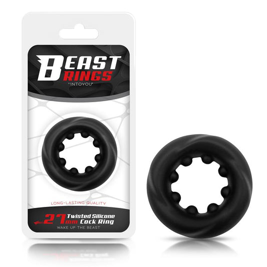 BEAST RINGS - ANILLO PARA EL PENE TWISTED SILICONA LÍQUIDA 2.7 CM