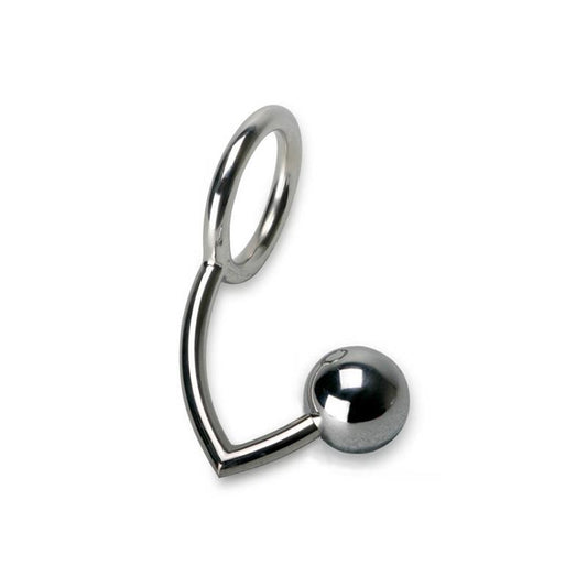 BONDAGE PLAY - ANILLO PARA TESTÍCULOS CON BOLA ANAL