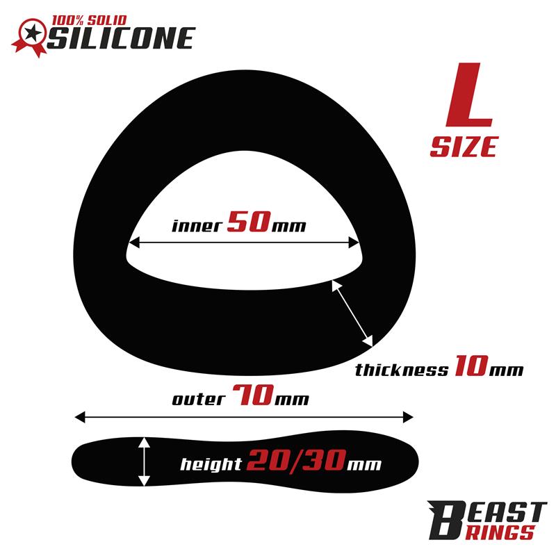 BEAST RINGS - ANILLO SILICONA SOLIDA 50 MM TALLA L