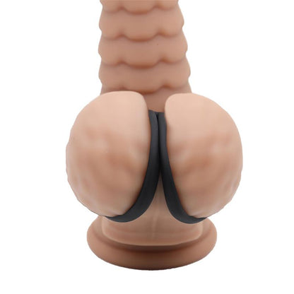 BEAST RINGS - ANILLO TRIPLE PENE Y TESTÍCULOS SILICONA LÍQUIDA FLEXIBLE