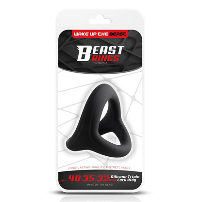 BEAST RINGS - ANILLO TRIPLE SILICONA SOLIDA 40/35/32MM TALLA S