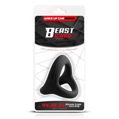 BEAST RINGS - ANILLO TRIPLE SILICONA SOLIDA 44/38/35MM TALLA M
