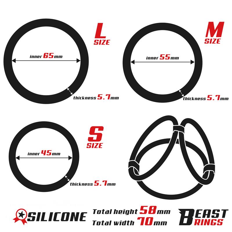 BEAST RINGS - ANILLO TRIPLE SILICONA