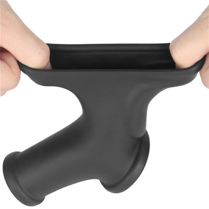 LOVETOY - ANILLO VIBADOR PARA PENE Y ESCROTO SILK KNIGHTS
