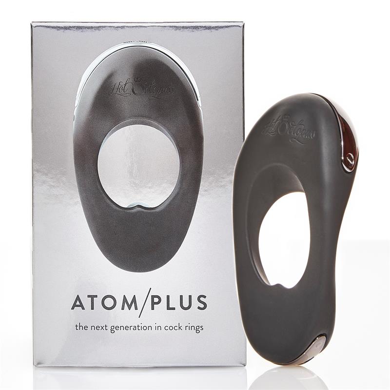 HOT OCTOPUSS - ANILLO VIBRADOR ATOM PLUS ESTIMULACIÓN PERIANAL NEGRO