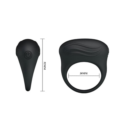 PRETTYLOVE - ANILLO VIBRADOR BERTRAM COLOR NEGRO
