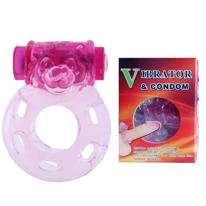 BAILE - ANILLO VIBRADOR COLOR OSO ROSA