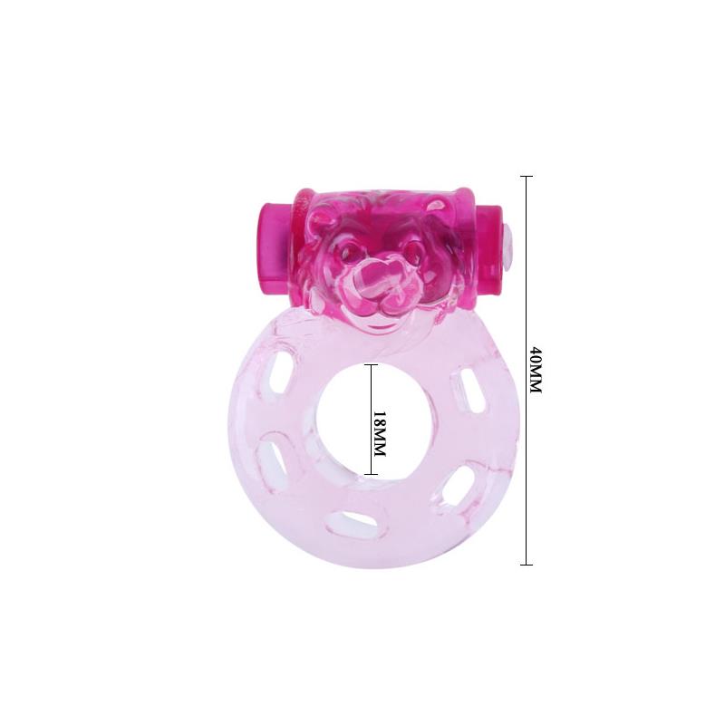 BAILE - ANILLO VIBRADOR COLOR OSO ROSA
