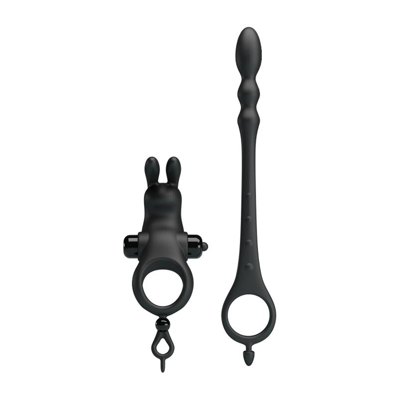 PRETTYLOVE - ANILLO VIBRADOR CON CADENA ANAL DESMONTABLE