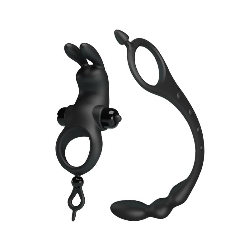 PRETTYLOVE - ANILLO VIBRADOR CON CADENA ANAL DESMONTABLE