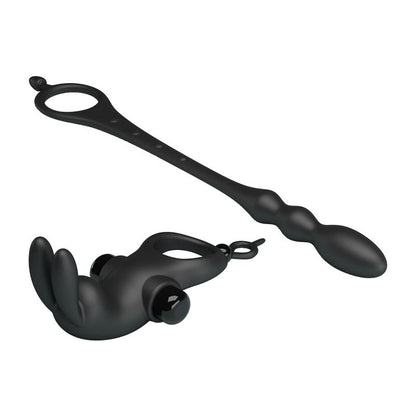 PRETTYLOVE - ANILLO VIBRADOR CON CADENA ANAL DESMONTABLE