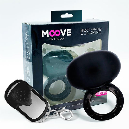 MOOVE - ANILLO VIBRADOR CON CONTROL REMOTO NEGRO