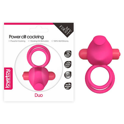 LOVETOY - ANILLO VIBRADOR DOBLE POWER CLIT DUO ROSA