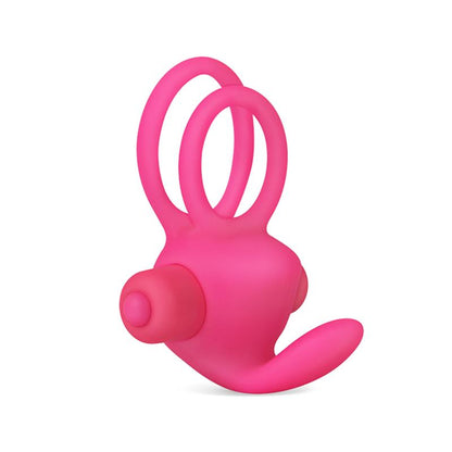 LOVETOY - ANILLO VIBRADOR DOBLE POWER CLIT DUO ROSA