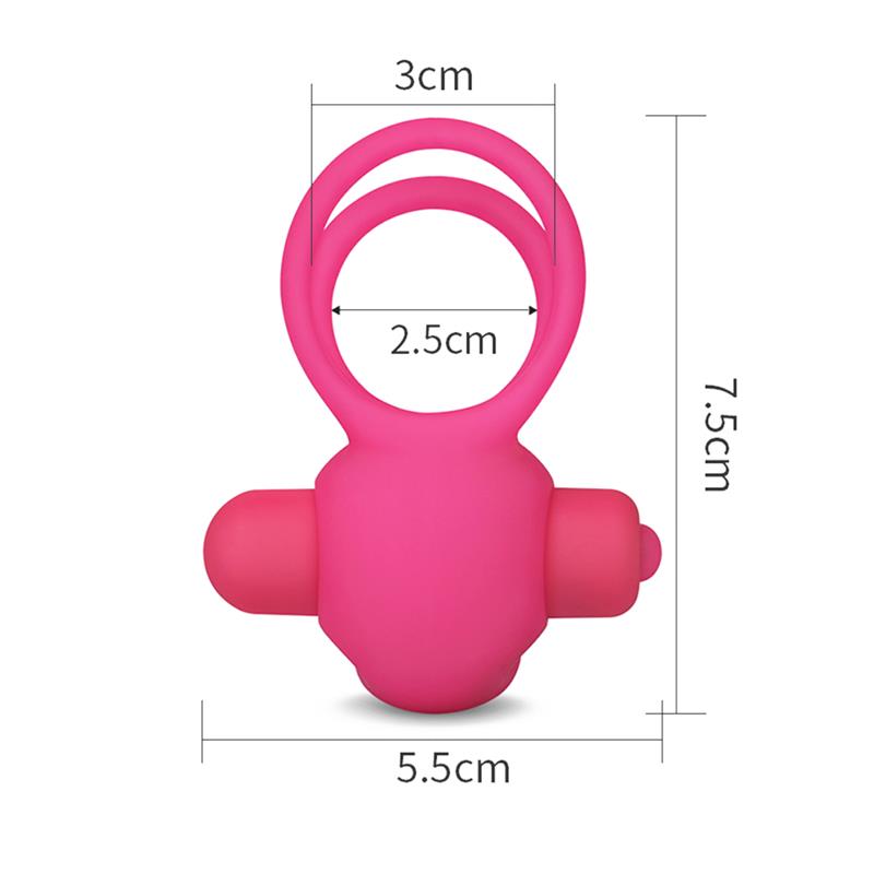 LOVETOY - ANILLO VIBRADOR DOBLE POWER CLIT DUO ROSA