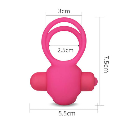 LOVETOY - ANILLO VIBRADOR DOBLE POWER CLIT DUO ROSA