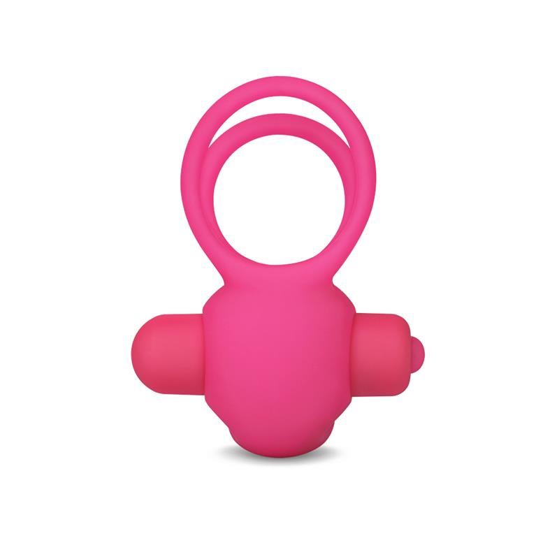 LOVETOY - ANILLO VIBRADOR DOBLE POWER CLIT DUO ROSA