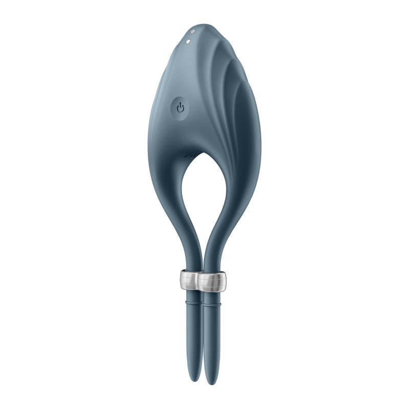 SATISFYER - ANILLO VIBRADOR DUELIST DARK BLUE