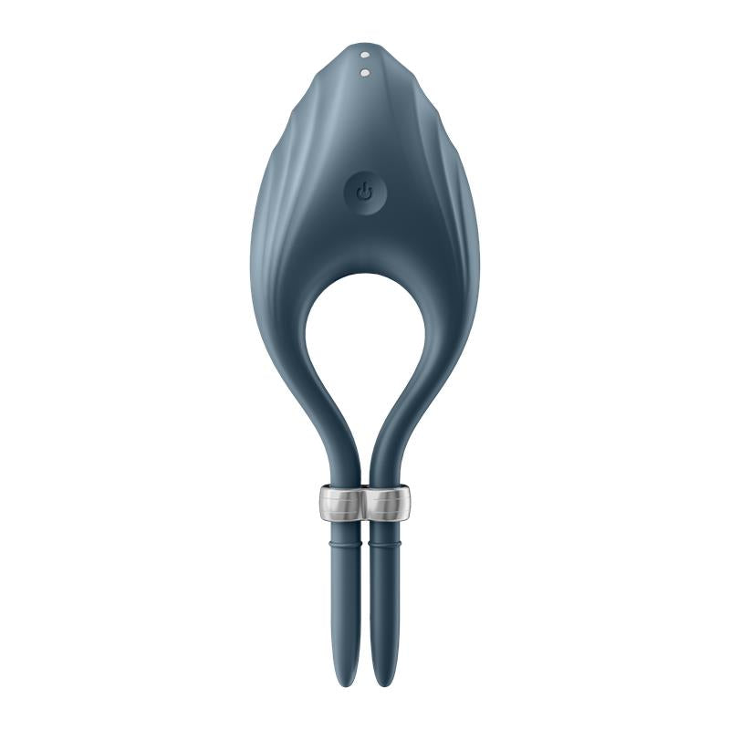 SATISFYER - ANILLO VIBRADOR DUELIST DARK BLUE