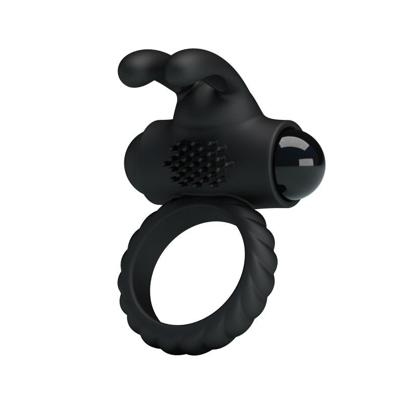 PRETTYLOVE - ANILLO VIBRADOR EUDORA COLOR NEGRO