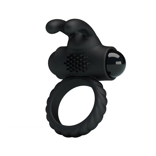 PRETTYLOVE - ANILLO VIBRADOR EUDORA COLOR NEGRO