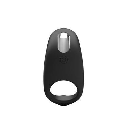 PRETTYLOVE - ANILLO VIBRADOR GEMMA USB SILICONA NEGRO
