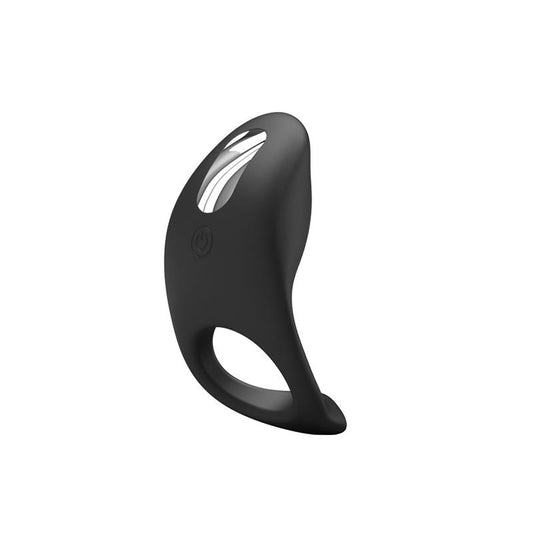 PRETTYLOVE - ANILLO VIBRADOR GEMMA USB SILICONA NEGRO