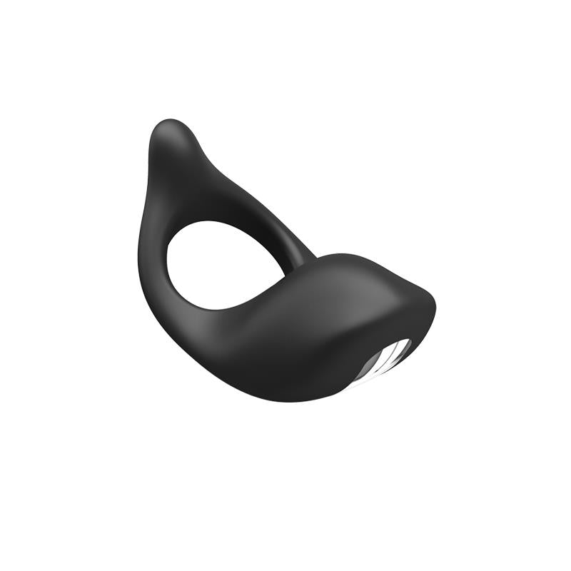 PRETTYLOVE - ANILLO VIBRADOR GEMMA USB SILICONA NEGRO