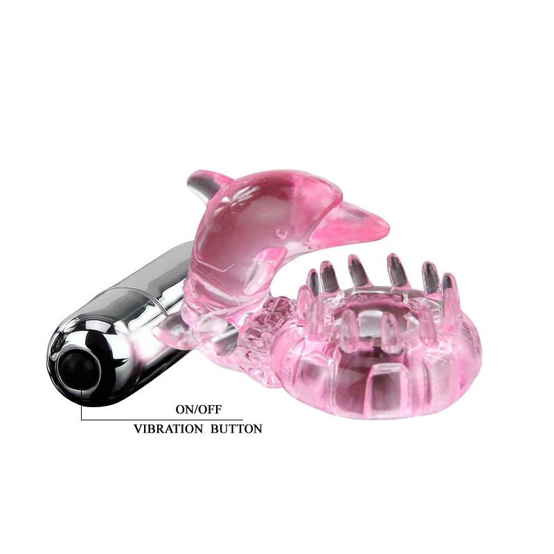BAILE - ANILLO VIBRADOR LOVE DOLPHIG RING ROSA