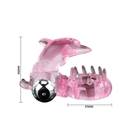BAILE - ANILLO VIBRADOR LOVE DOLPHIG RING ROSA
