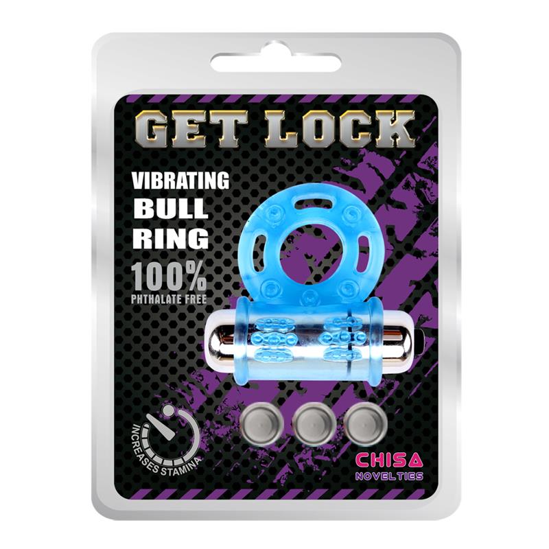CHISA - ANILLO VIBRADOR PARA EL PENE BULL RING AZUL