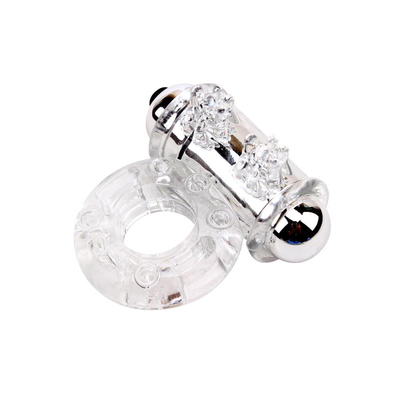 CHISA - ANILLO VIBRADOR PARA EL PENE  BULL RING TRANSPARENTE