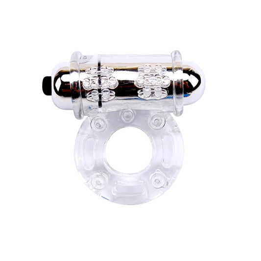 CHISA - ANILLO VIBRADOR PARA EL PENE  BULL RING TRANSPARENTE