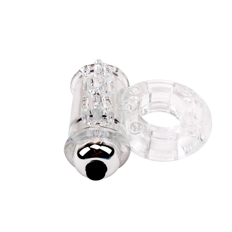 CHISA - ANILLO VIBRADOR PARA EL PENE  BULL RING TRANSPARENTE