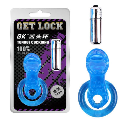 CHISA - ANILLO VIBRADOR PARA EL PENE THE TONGUE AZUL