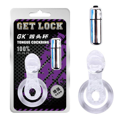 CHISA - ANILLO VIBRADOR PARA EL PENE THE TONGUE TRANSPARENTE