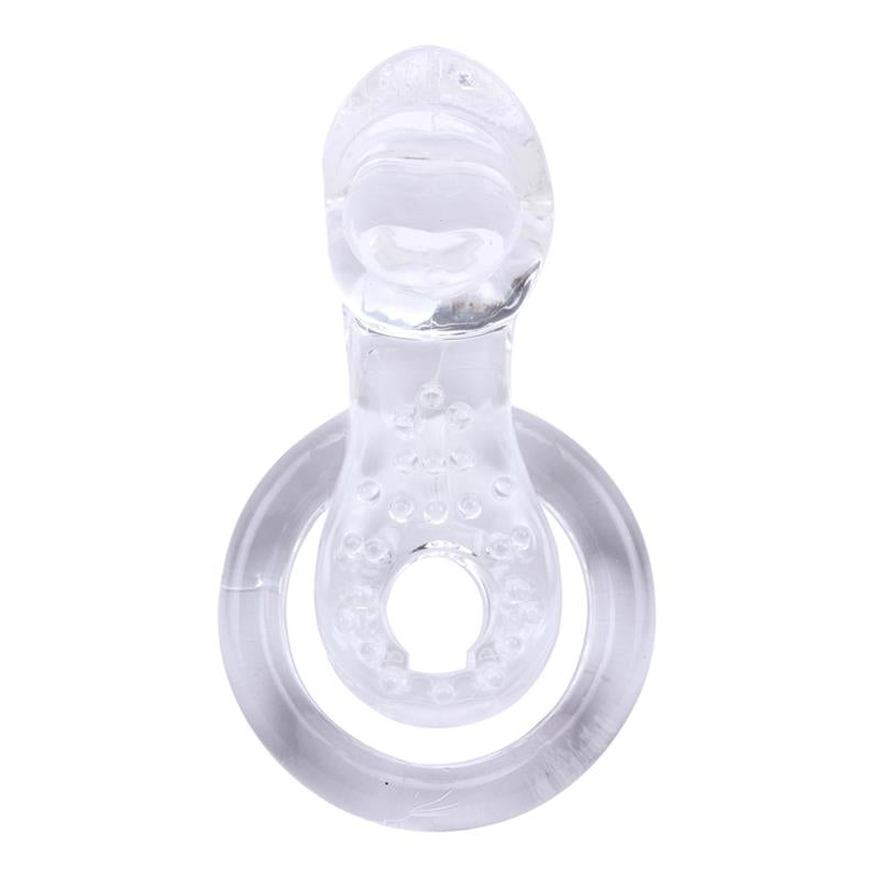 CHISA - ANILLO VIBRADOR PARA EL PENE THE TONGUE TRANSPARENTE