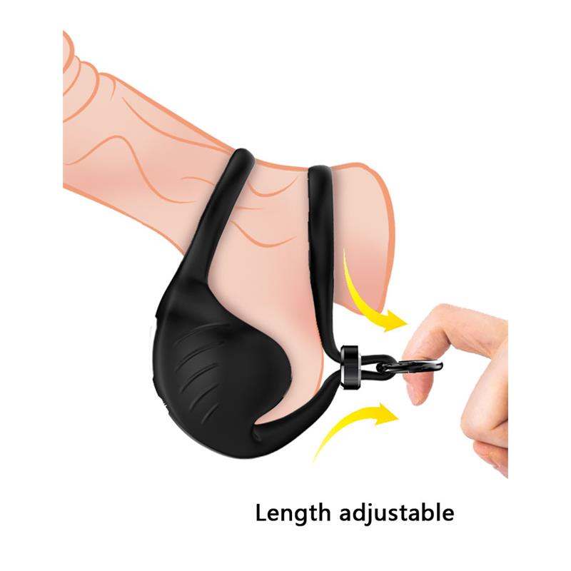 URBAN SKY - ANILLO VIBRADOR PARA PENE Y TESTÍCULOS AJUSTABLE