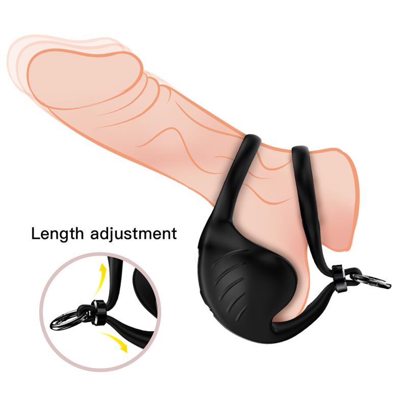 URBAN SKY - ANILLO VIBRADOR PARA PENE Y TESTÍCULOS AJUSTABLE