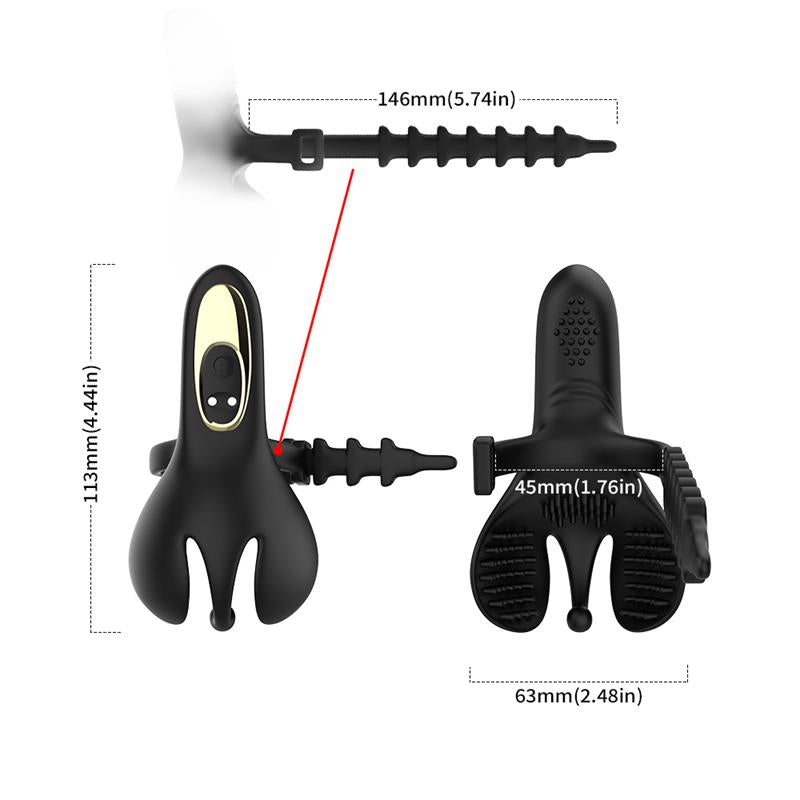 URBAN SKY - ANILLO VIBRADOR PARA PENE Y TESTÍCULOS AJUSTABLE